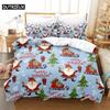 Cartoon Weihnachtsmann Bettwäscheset Bettbezugset 3D Bettwäsche Digitaldruck Bettwäsche Queen Size Bettwäscheset Modisches Design