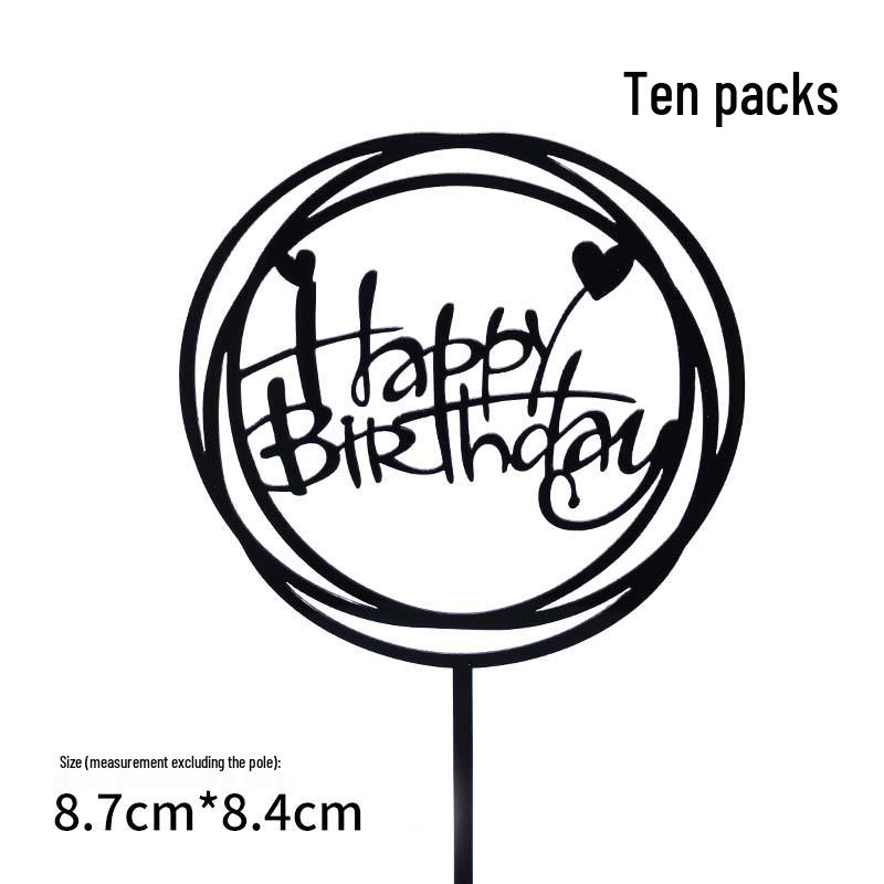 50 Stück Goldene Acryl-Kuchenstecker - Geburtstag, Festival, Muttertagsfeier