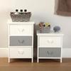Karachi Bathroom Shelf Cabinet - 41 X 27 X 37 Cm - Wood - White and Grey - VERSA