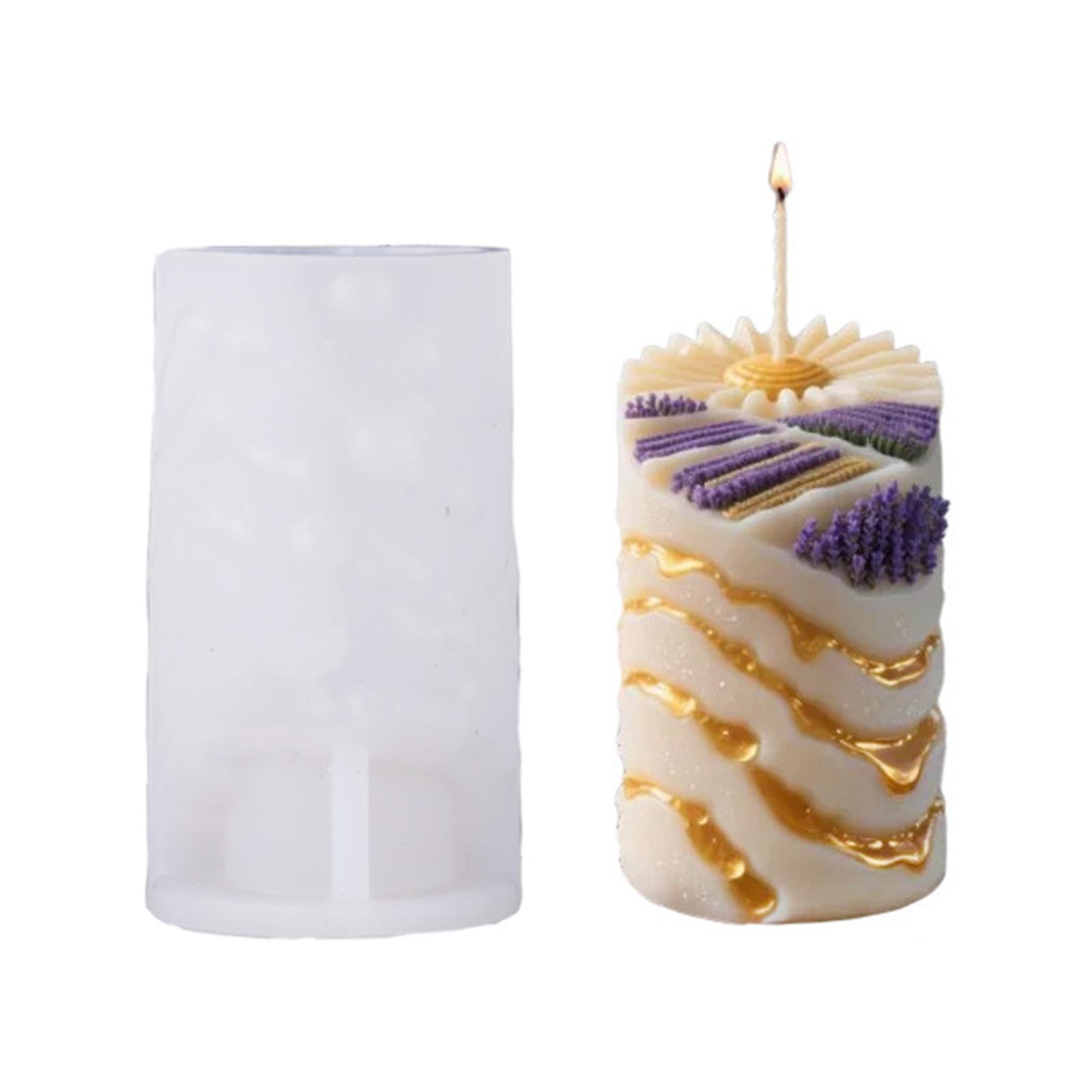 Cylinder Candle Silicone Mold for Candle Making,Aromatherapys Candle Resin Mould Ornament Epoxy Resin Casting Mold 1