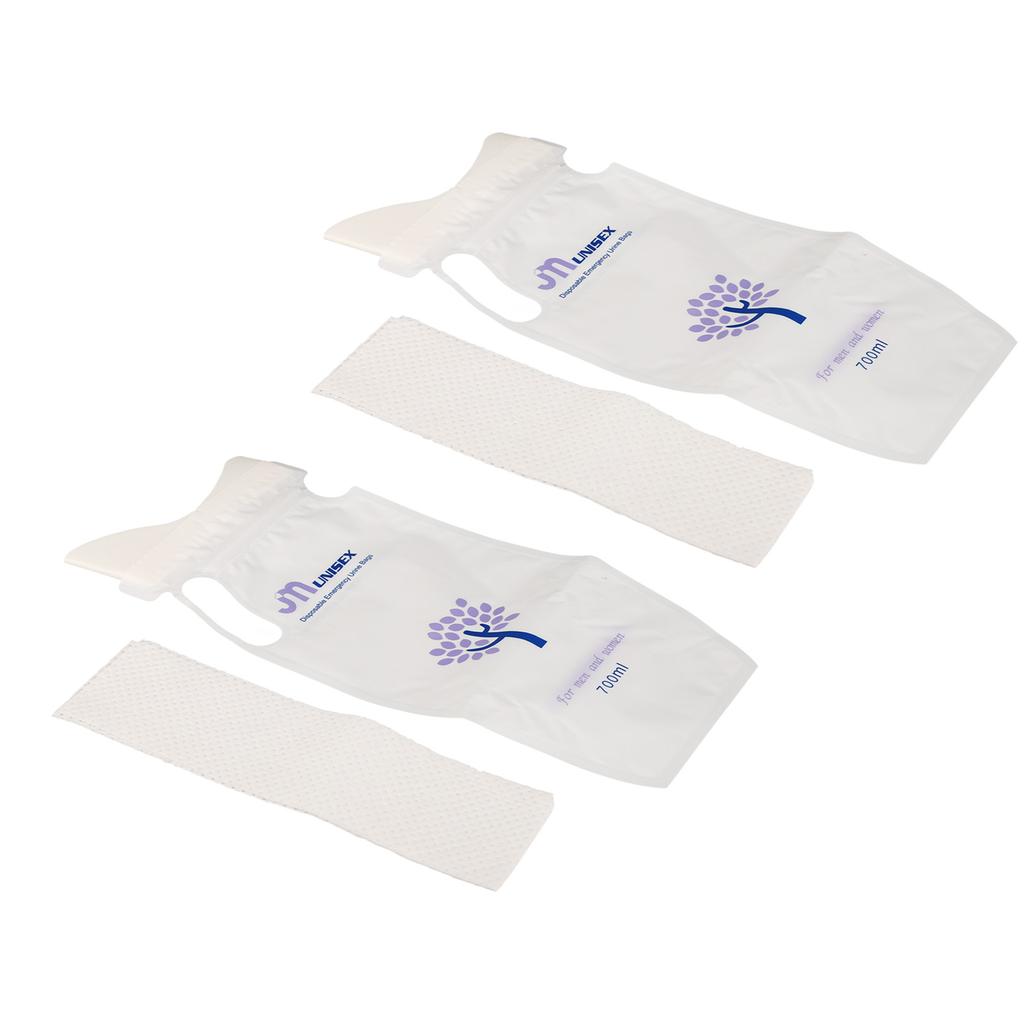 12pcs 700ML Disposable Urine Bags Portable Effective Sealing Folding Unisex Urine Bag