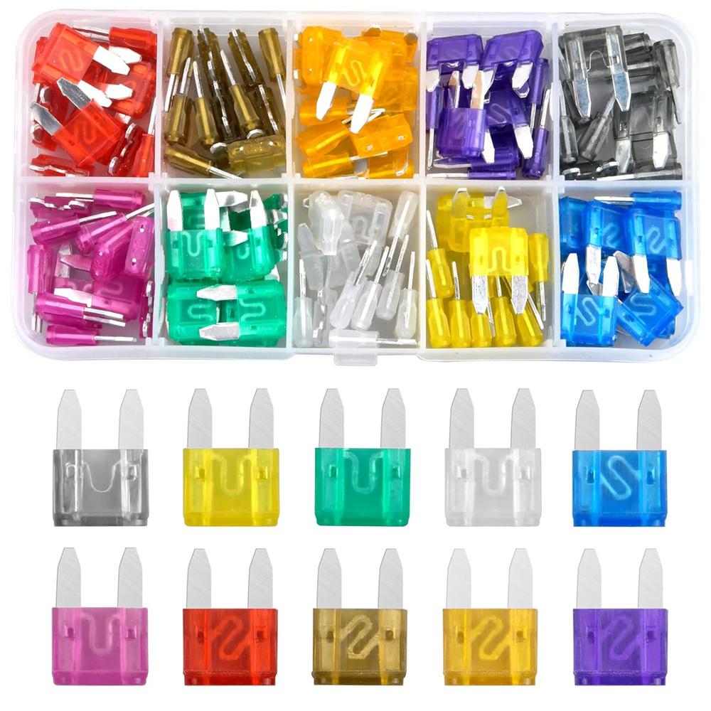 120 Pcs 2A 3A 5A 7.5A 10A 15A 20A 25A 30A 35A Mini Blade Fuse with Fuse Puller and Clear Storage Box for SUV Truck Boat Fuses4