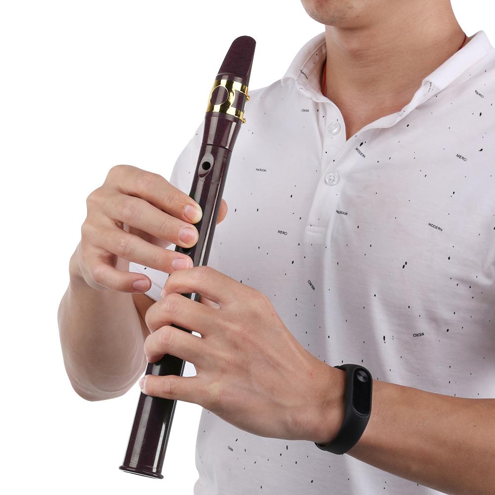8- Hole Portable Saxophone Lightweight Compact Saxophone ABS with 4 Reeds Finger Charts Woodwind Musical Instruments Accessories
