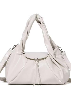 Trendy Retro Pleated Gym Bag: Large Capacity, Multifunctional Crossbody & Shoulder Bag for Women