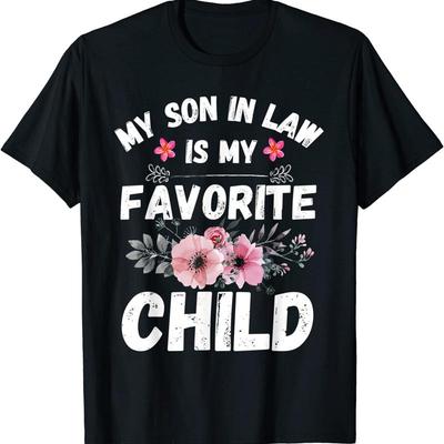 Meu Genro É o Filho Favorito Camiseta Engraçada de Mãe Tamanho P 5GG