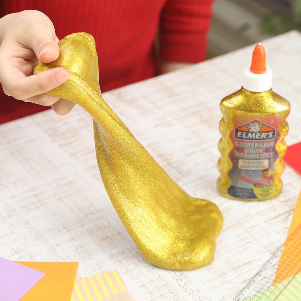 Glitter Glue Gold Liquid Glue 177ml Slime Multipurpose 2142246 ELMER'S
