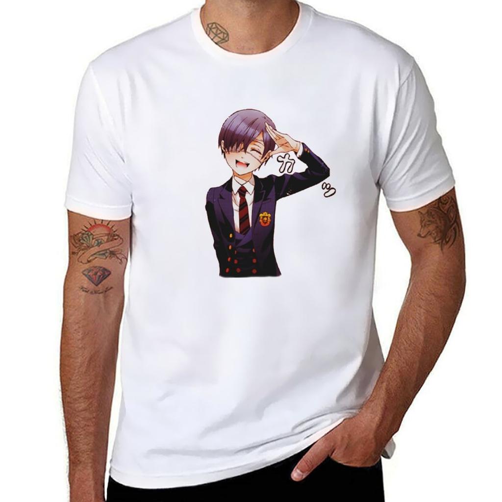 Black Butler Himmel T-Shirt Urlaubs All-Match T-Shirt