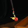 Brass gold gourd pendant men's and women's trend pendant cinnabar gourd handmade pure copper gourd pendant goods