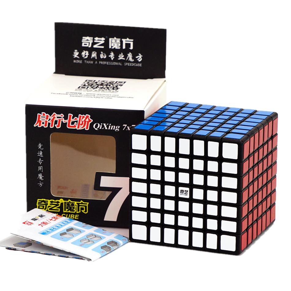 Qiyi Professional Speedcube Black and Stickerle 7x7x7 6x6x6 Magic Cube MofangJiaoshi 4x4 5x5 Speed Puzzle Toy