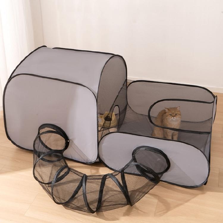 Faltbarer Katzen-Spielgehege, Sonnenfester Belüftungstunnel, Haus für Entspannung im Freien, Katzenunterstand, Ruhe-Nutzung