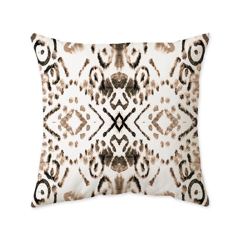 Nordic Geometric Ultra-Soft Cushion Cover, Retro Indian Light Luxury Sofa & Bedroom Lumbar Pillow