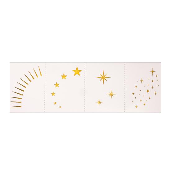 Temporary Tattoos Stickers, The Corner of The Eye Tattoos with Heart Star Pattern, Temporary Body Art Stickers for Adults Kids Party Use