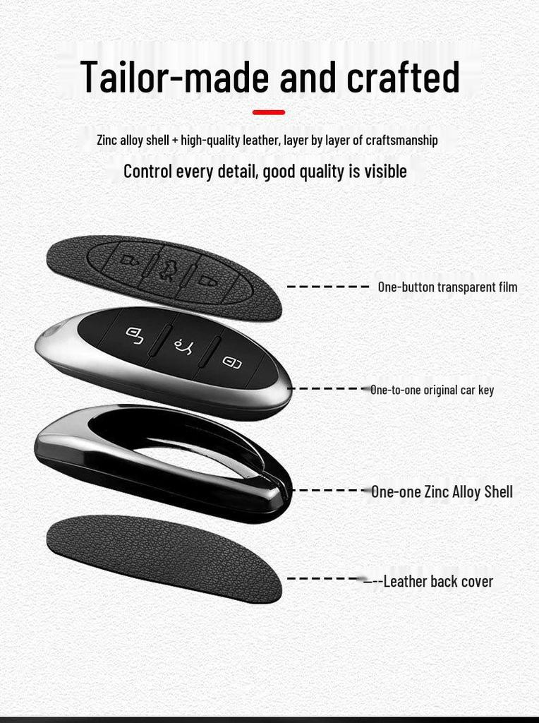 FAW Besturn B70 Car Key Cover: New 2024 T55 Remote Shell with Premium M9 T90 Metal Buckle