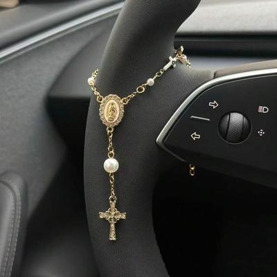 Steering Wheel Bead Ornament - Car Pendant & Unique Stylish Keychain Decor Good Gift Safe Use Nice Decoration For Kids