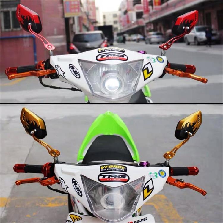 Universal CNC Aluminum Motorcycle Handlebar Rear View Mirrors Anti-glare Mirrors