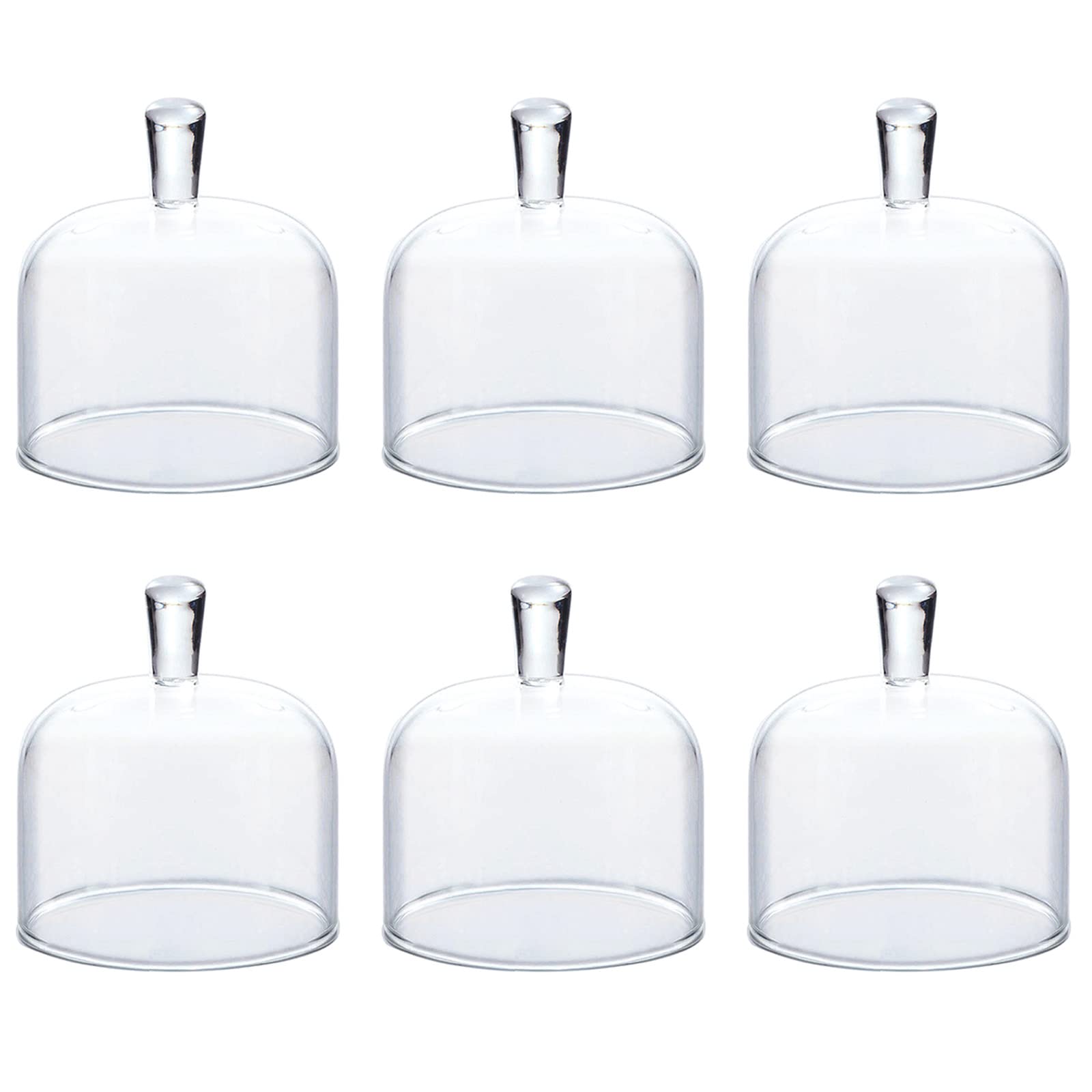 Toyo Sasaki Mini Dome Plates with Flower Set of Glass Small Glassware, Decoration, 6, Amuse-Ball Cups, Dishes, Plates, Dishes, TS44013-1