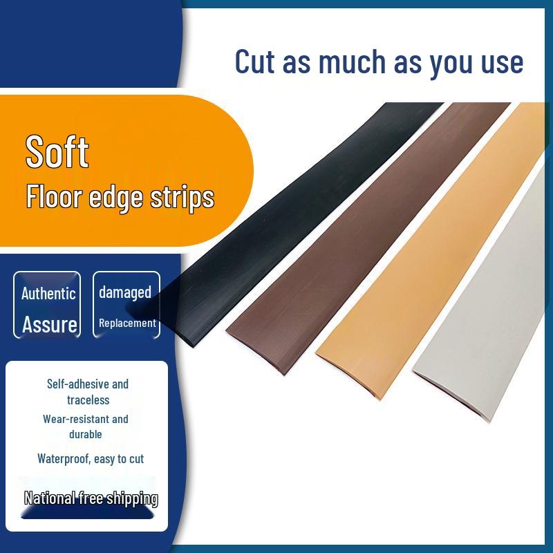 Threshold Strip, Flat Buckle: Wood Floor Finishing & Seam Edge Decorative, Glue-Free, Self-Adhesive Separator for Doorways.