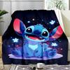 1PC Cartoon Aloha Alien 626 Printed Soft Flannel Blanket Throw for Adult Bedroom Living Room Sofa Camping Travel Fan Gifts Christmas Gifts
