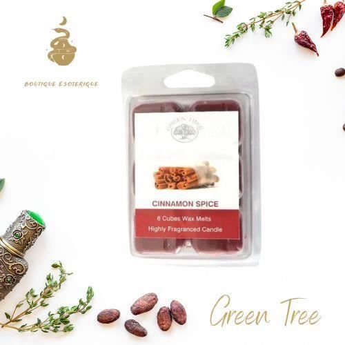 Bougie - Green Tree - Cire Fondante - Parfum Cannelle - Ambiance Chaleureuse - Intérieur