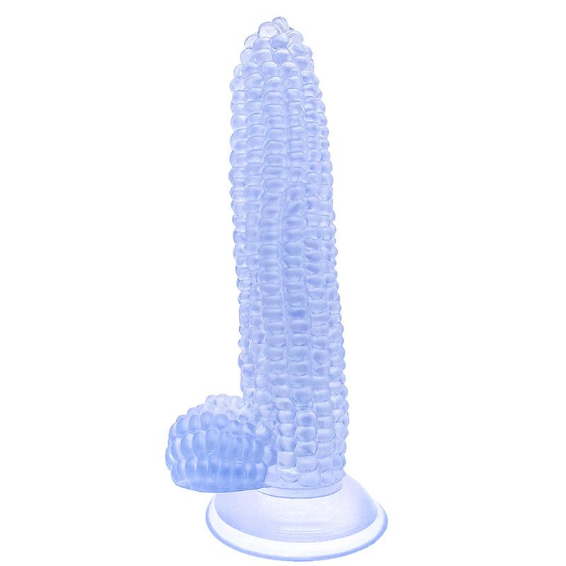 Kukuřičné Dildo Průhledné Barevné Dildo s Přísavkou Simulace Ovoce Zeleniny Falešný Penis Vestibul Anální Kolíky Erotické Produkty