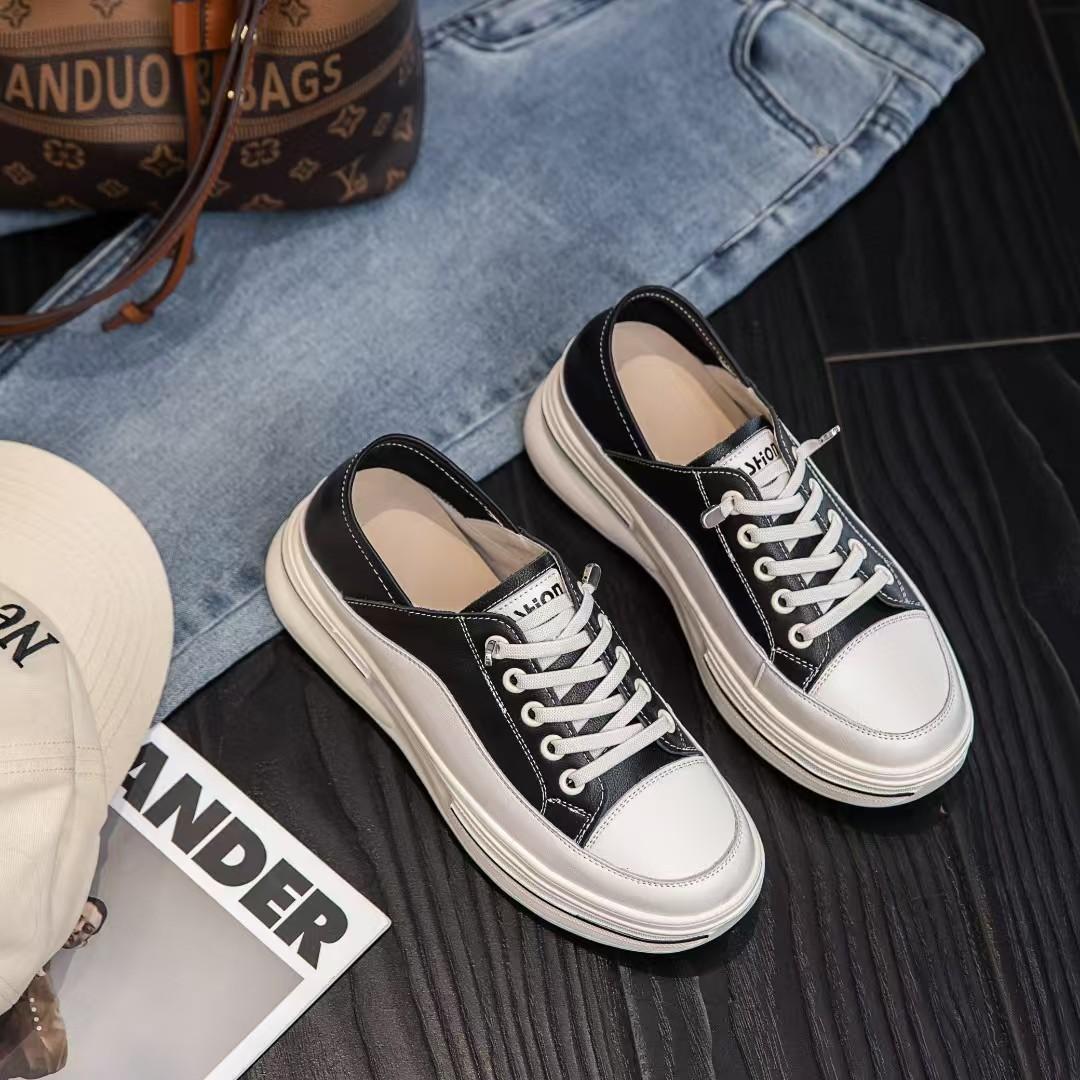 

The first layer of cowhide little white shoes women s spring new lightweight sports single shoes versatile platform casual board shoes 40