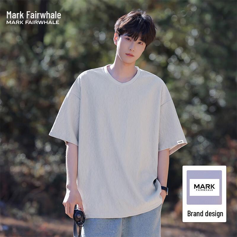 Mark Fairwhale Men s Textured Ice Silk Short Sleeve T-Shirt M