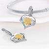 Copper Bouquet Romantic Sunflowers Firefly Theme Charm Beads Suitable For Original Bracelet Diy Gifts Jewelry