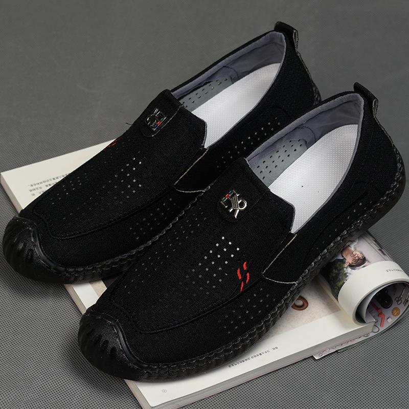 Fashion Summer Fashion Men Sneakers All-match Casual Shoes Outdoor Breathable Loafers Mesh Surface Soft Bottom Casual Loafers 2025