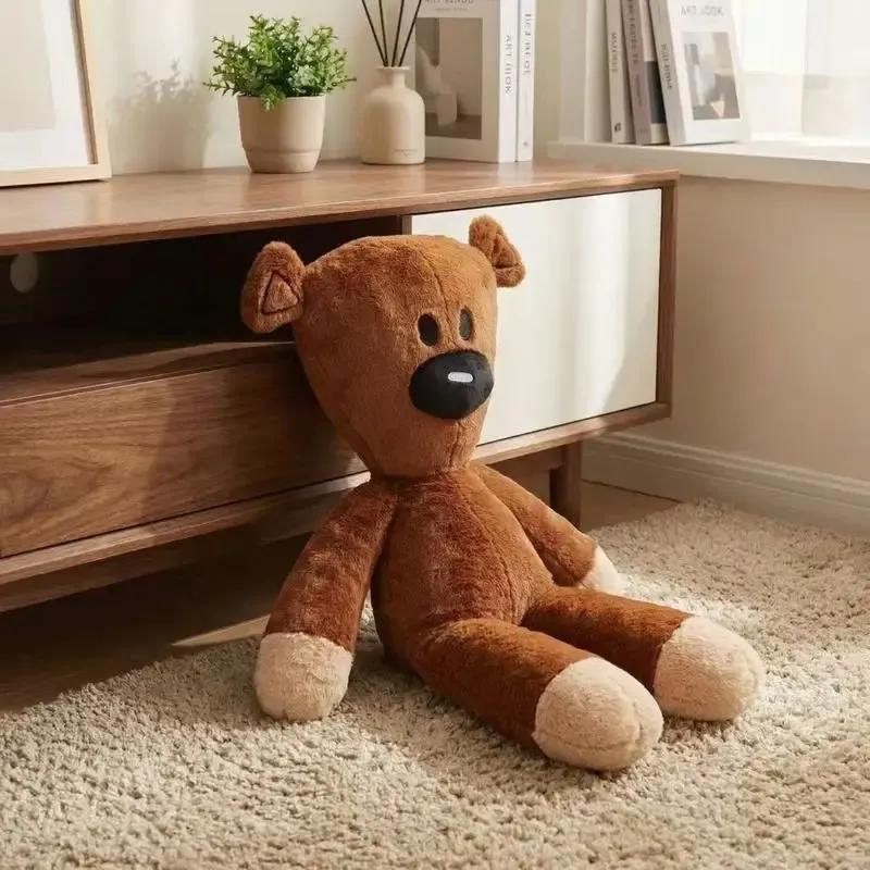 30/80/110cm Mr Bean Teddy Bear Plush Toy Simple Bean Bear Stuffed Doll Large Soft Throw Pillow Sleeping Companion Gift For Fans