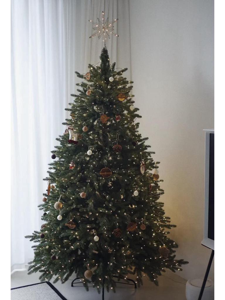 Luxurious Dense Artificial Christmas Tree with Lights - Secure, High-End Design Available Now