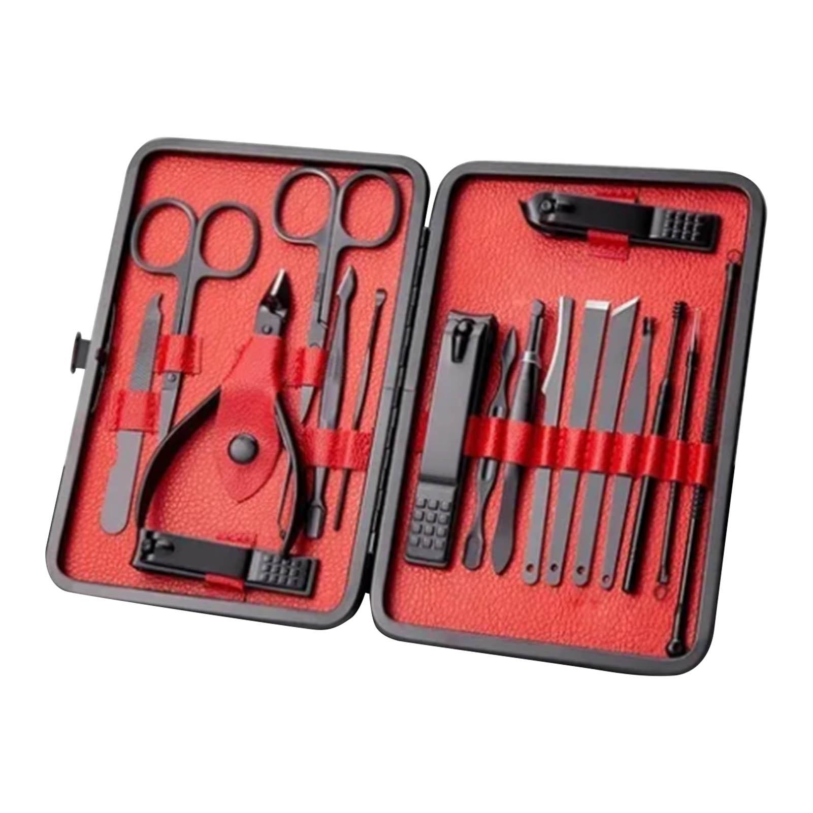 

Маникюрный набор из 18 предметов, кусачки для ногтей из нержавеющей стали, педикюрный нож, набор инструментов для дома