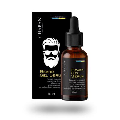 Sérum em gel para crescimento da barba Com complexo peptídico para ativar o crescimento capilar Chaban 30 ml