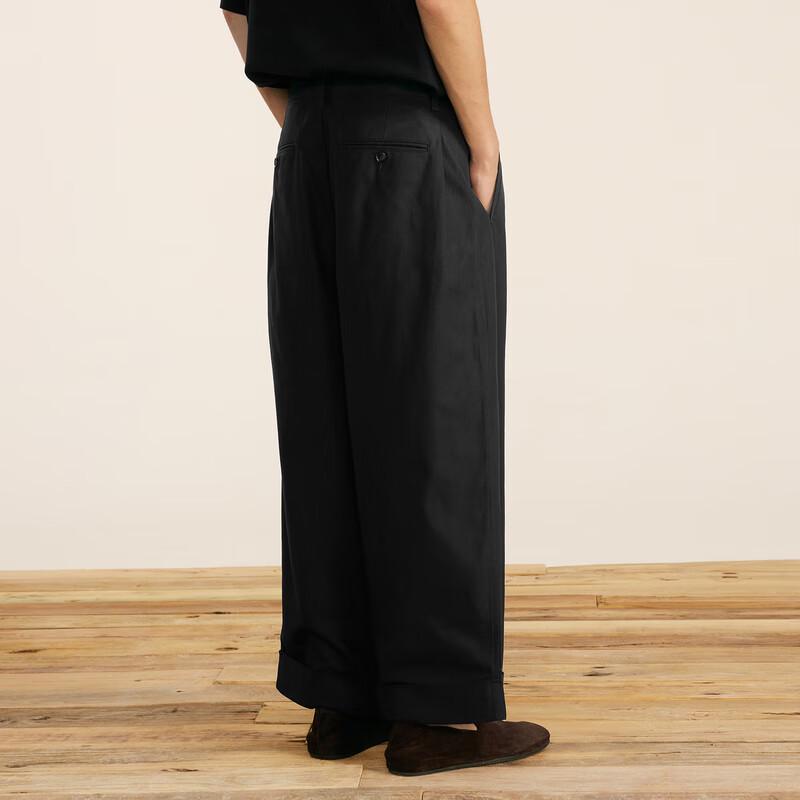 CROQUIS Men's 2024 Fall Loose Fit Straight-Leg Suit Pants