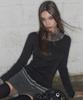 FANCY CLUB Layered Long Sleeve Shirt (Black) F25Zb023
