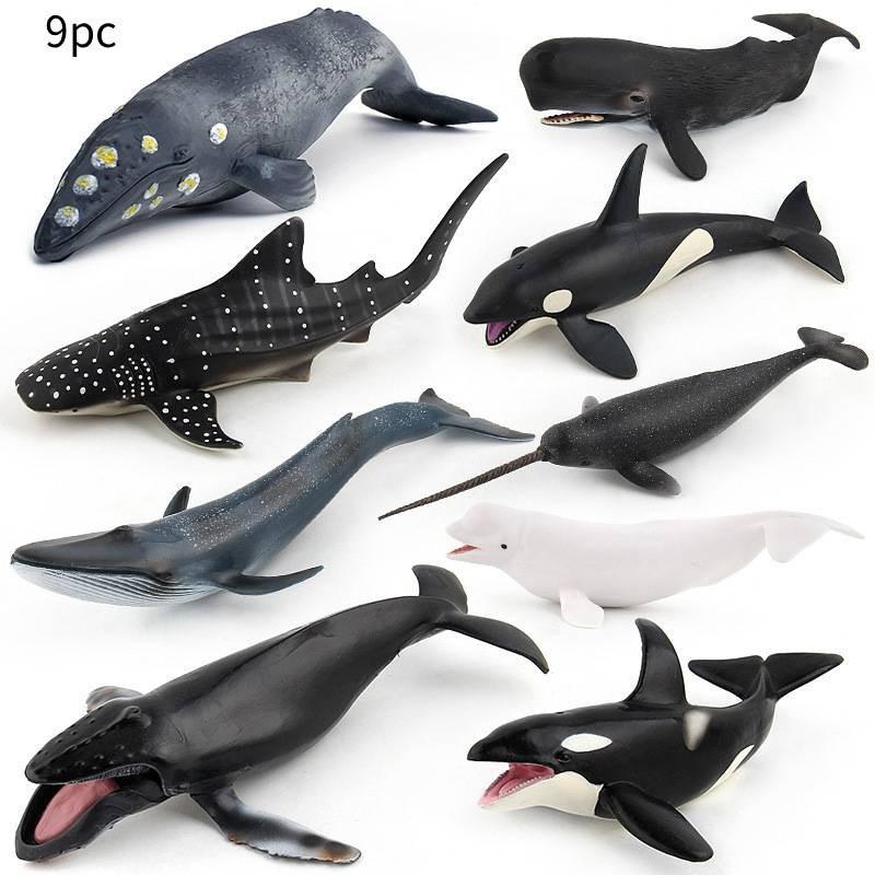 Realistic Blue Whale Pvc Marine Animal Figures For Educational Toys And Display