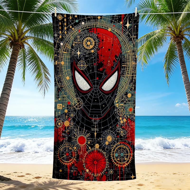 1Pc Spiderman Mechanical Webbing Beach Towel, Quick Dry, Multi-Use for Beach Pool Gym Yoga Home Travel, Christmas, Halloween, Xmas Gift M929435