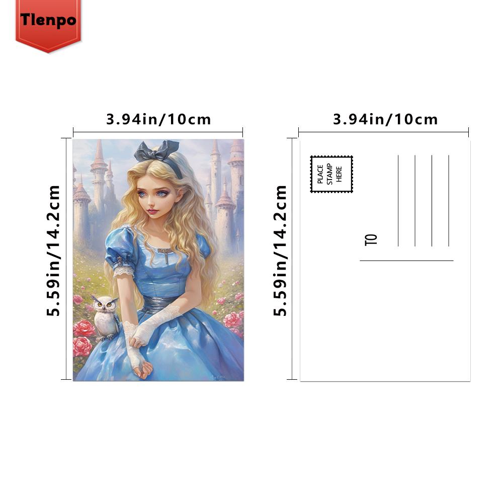 32pcs, Vintage Alice In Wonderland Postcards, Horror, Birthday/Anniversary Gifts, Collectibles, Suitable for Gifting, Mailable.