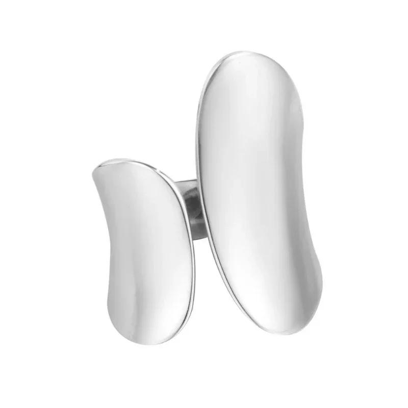 Minimalist Cuff Rings For Women Couples New Fashion Creative Smooth Pattern Geometric Party Jewelry Gifts Men