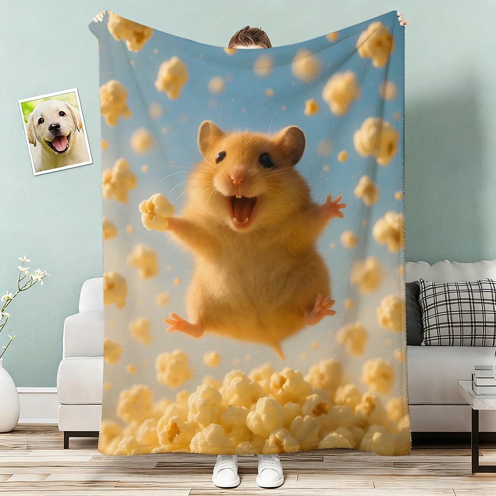Hamster Throw Lightweight G Flannel Blanket Soft Skinfriendly for Summer Cooling