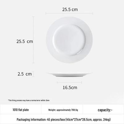White Ceramic Flat Plates