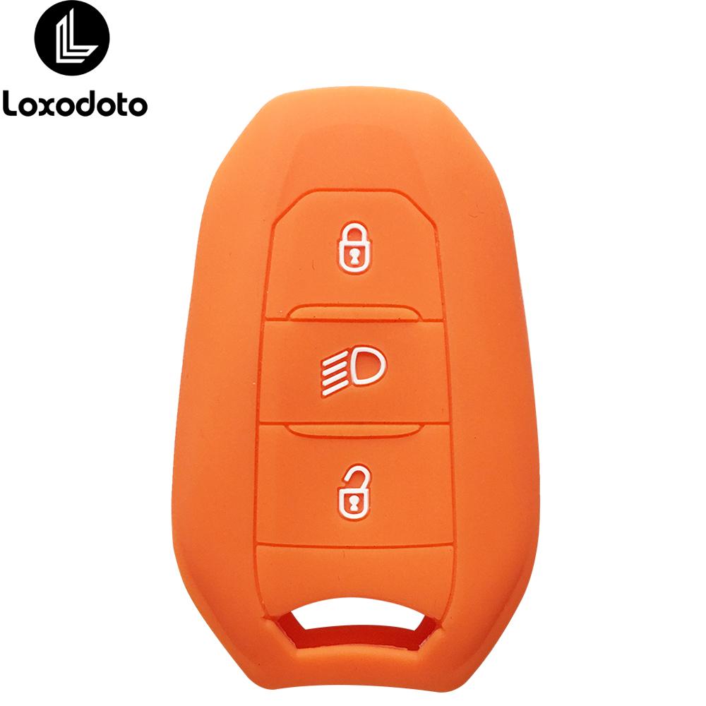 silicone car accessories key chain cover case for citroen C4 c3 C5 C6 DS3 DS5 DS6 for peugeot 508 2008 3008 308 e-208 2021 2022