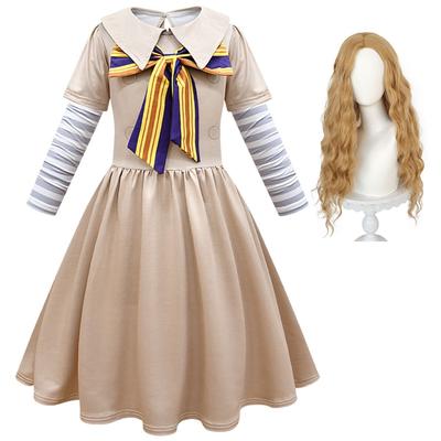 Addams Family Cos Kostüm Halloween Mittwoch Schwarzes Kleid Cosplay Kostüm
