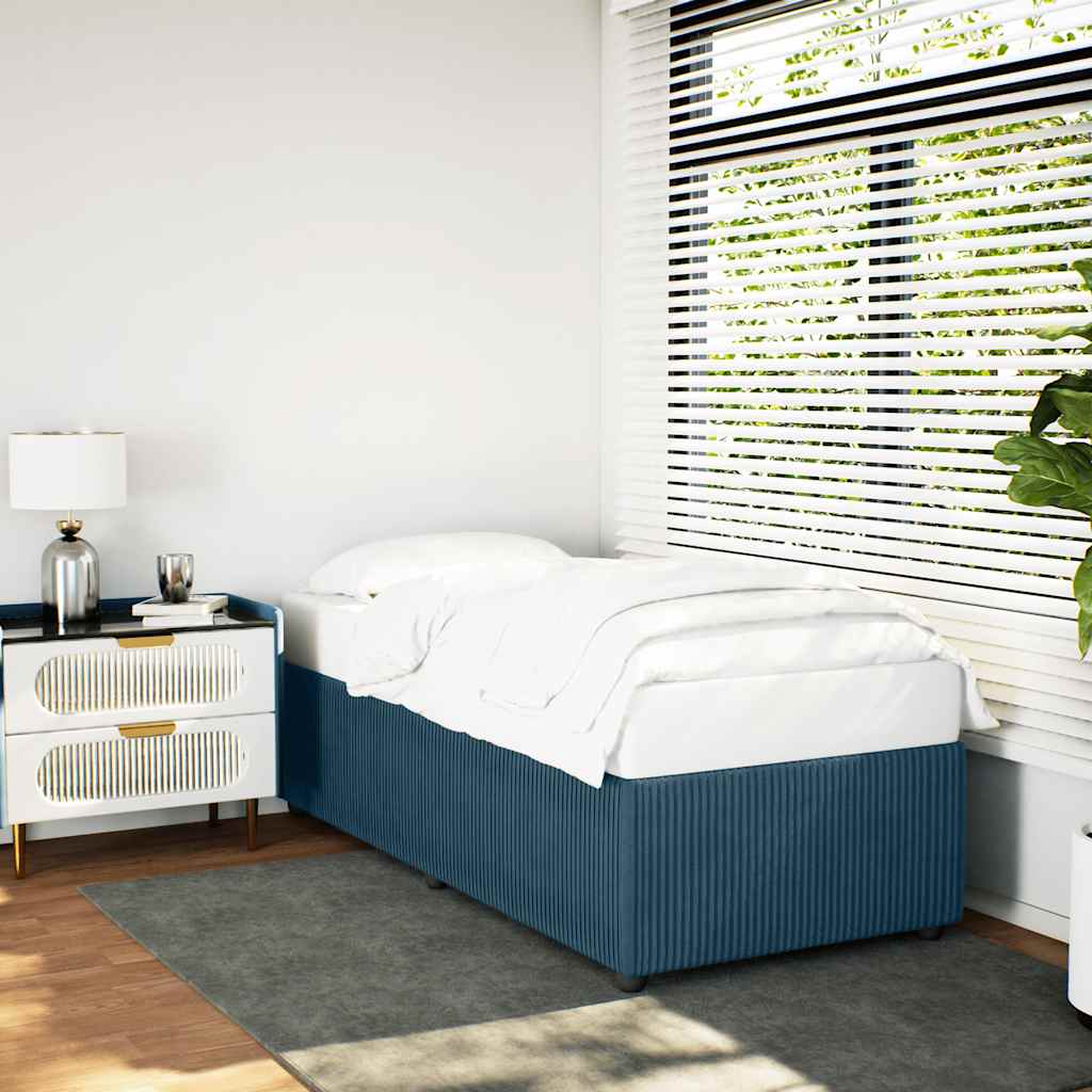 Bed Frame Blue 90x200 cm Velvet