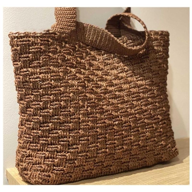 Raffia Yarn Buckwheats Crochet Hat Yarn Beach Bag Yarn, Raffia Crochet Yarn, Crochet Straw Knit Yarn, Knitting Materials