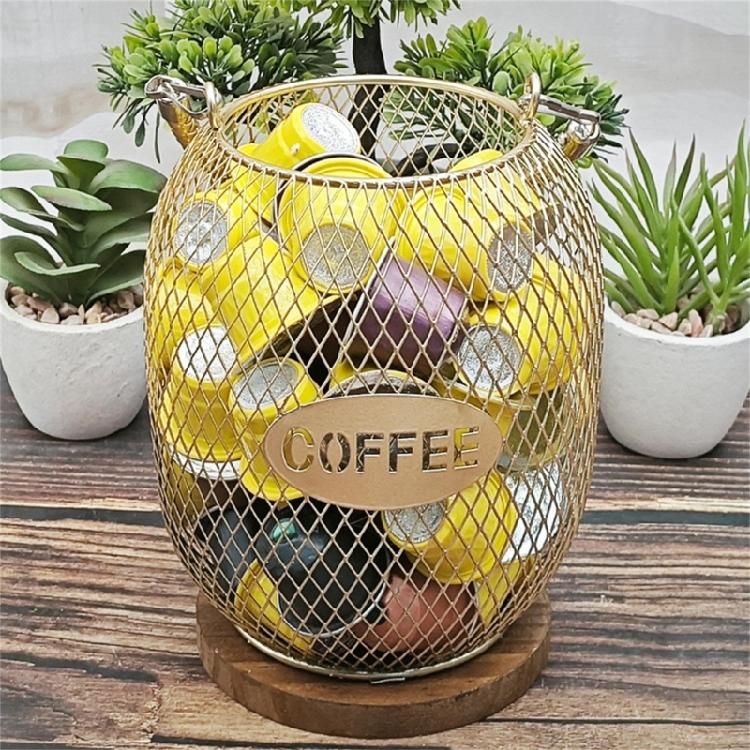 Fashionable Coffee Accessory Storage Basket With Protective Opening Portable for Maintaining Cleanliness and Order