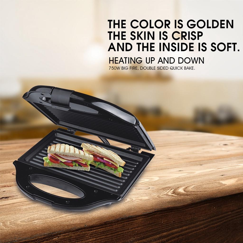 750W 220-240V Sandwich Maker Toaster Maker Machine 50-60HZ Bubble Egg Cake Oven Breakfast Toast Machine Barbecue Steak Stainless Steel 220-240V