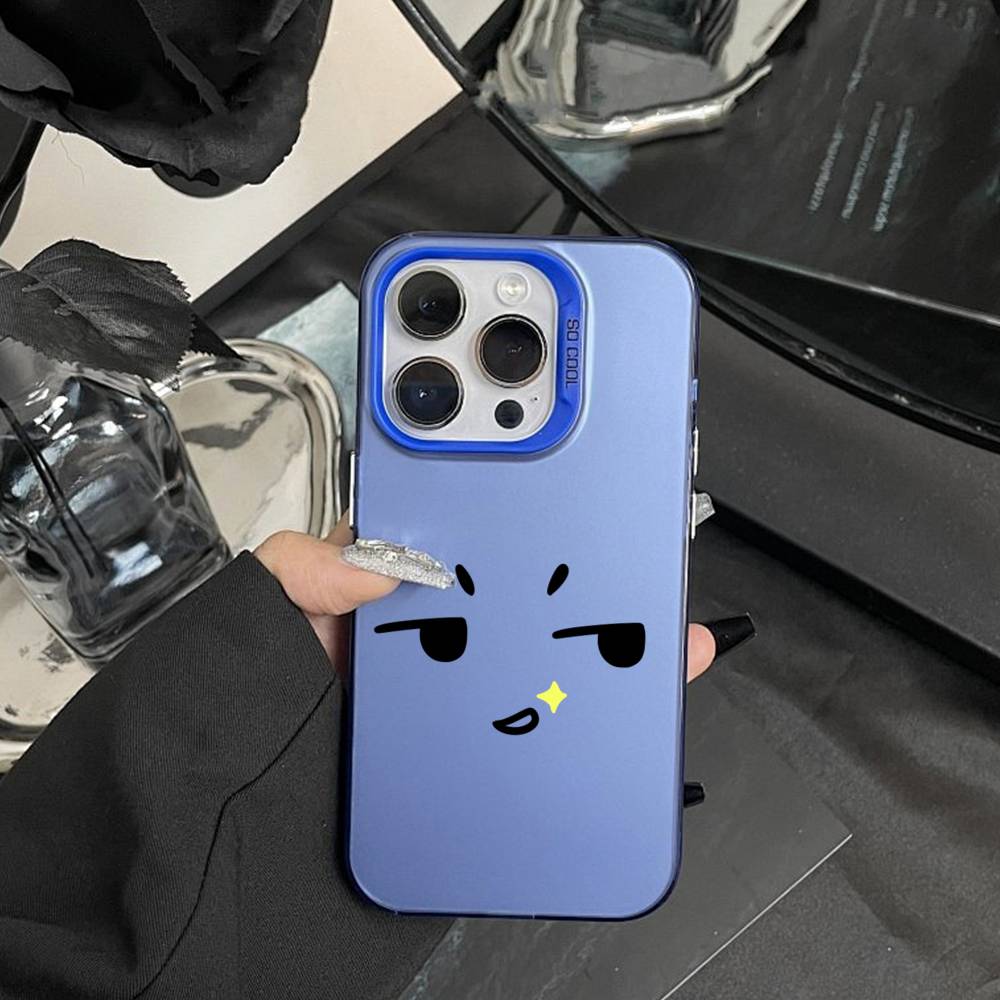 Kawaii Emoji  Phone Case For IPhone 16 17 15 14 12 13 Pro Max white Color Shockproof Cover