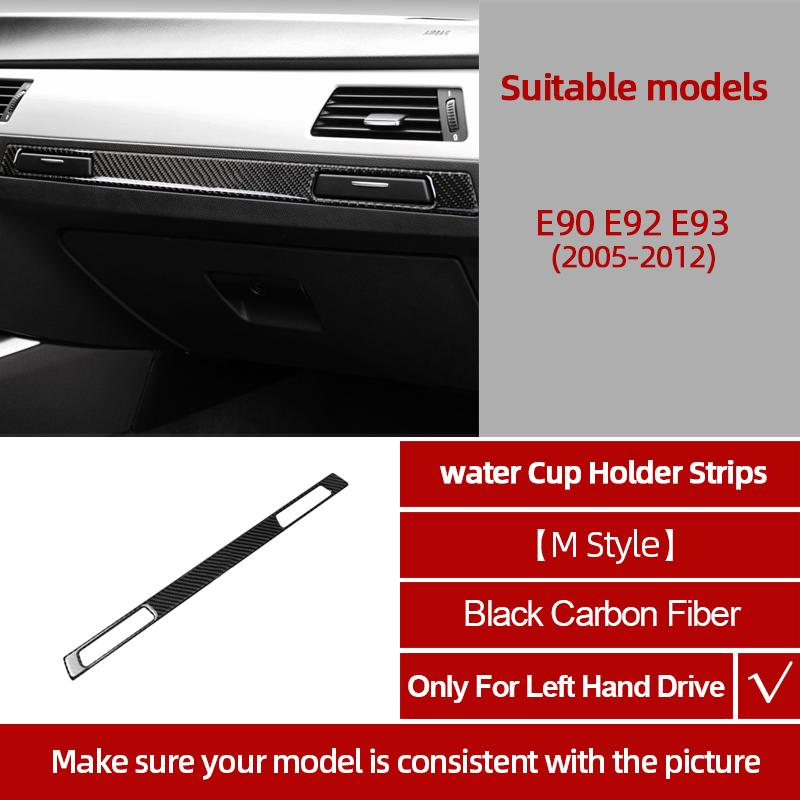 Kohlefaser Für BMW E90 E92 E93 2005-2012 Auto Mittelkonsole CD-Panel Verkleidung Aufkleber Tuning Abdeckung Dekor Auto Innenzubehör