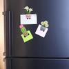 2Pcs Cartoon Potted Plants Fridge Magnet Resin 3D Potted Cactus Aloe Lily Tulip Flower Refrigerator Magnet Kitchen Home Office Decoration