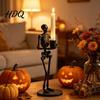Tabletop Halloween Decoration Skeleton Candle Holder Gothic Resin Hand Holder And Standing